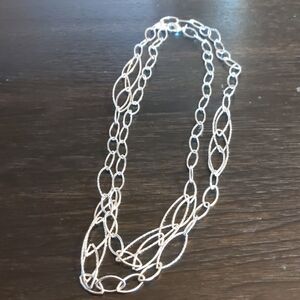 Anne Klein Silver Multi-Chain Link Necklace